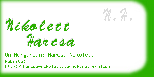 nikolett harcsa business card